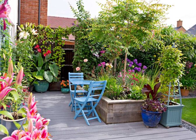 Bepaal wat voor zitplek en hoeveel ruimte je nodig hebt bij het tuin ontwerpen