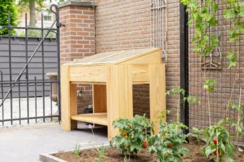 verhoogde moestuinbak met koude bak opbouw van Ecotuintje