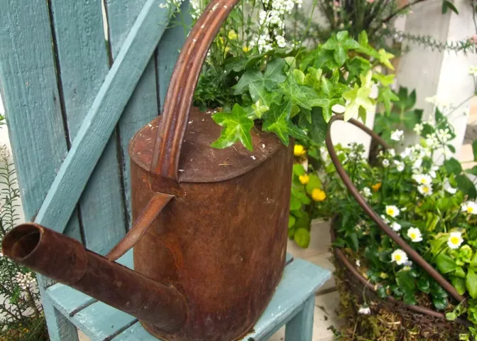 Tuin ideeen klein budget; hergebruik