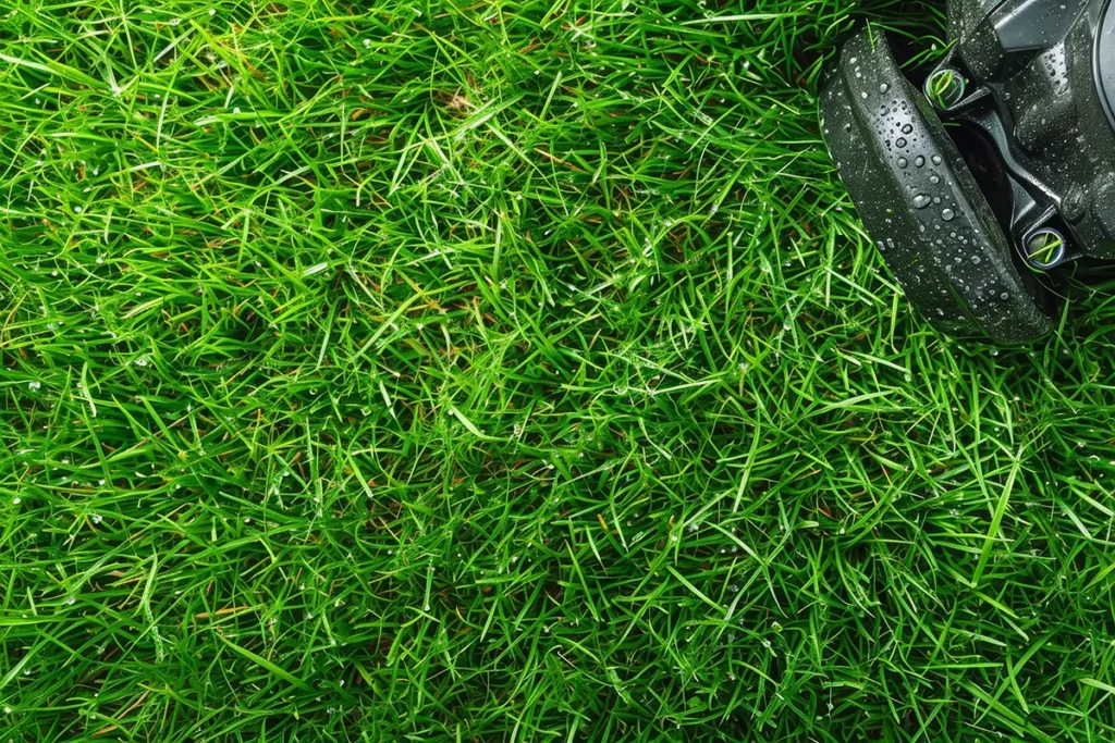 Nat gras maaien