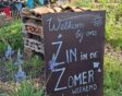 Welkomstbord zin in de zomerweekend Arborealis