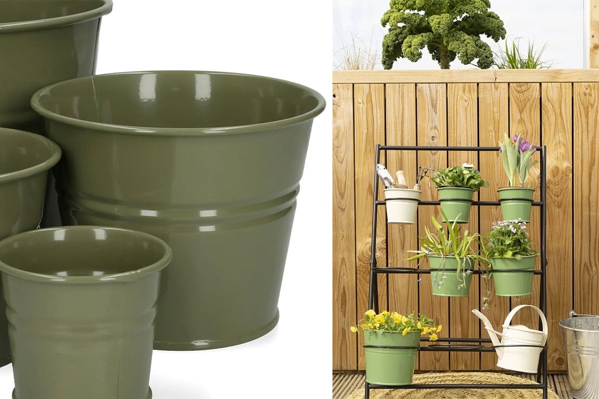 Zinken potten voor in de tuin